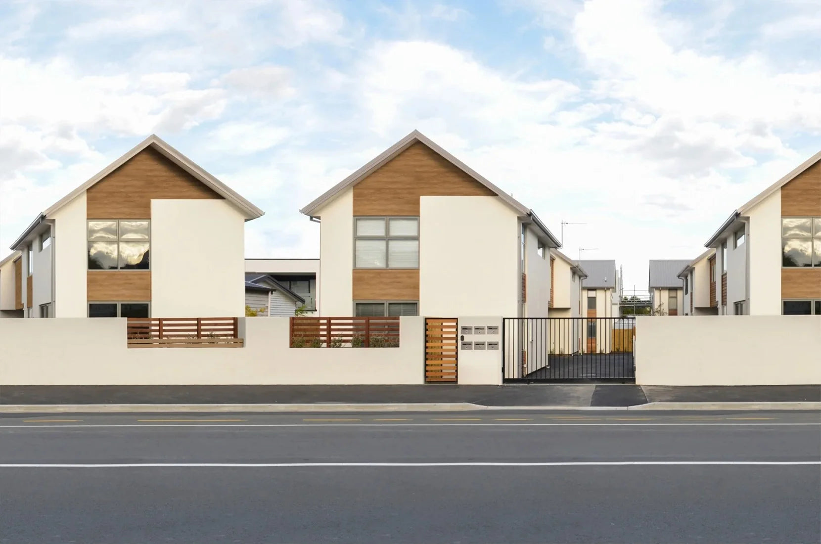 Wood Texture Flexible Wall Panels LIGHT OAK on houses' elevations Decormania.eu